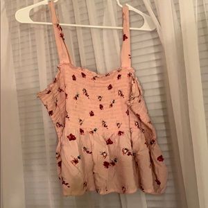 spring flowers crop tank